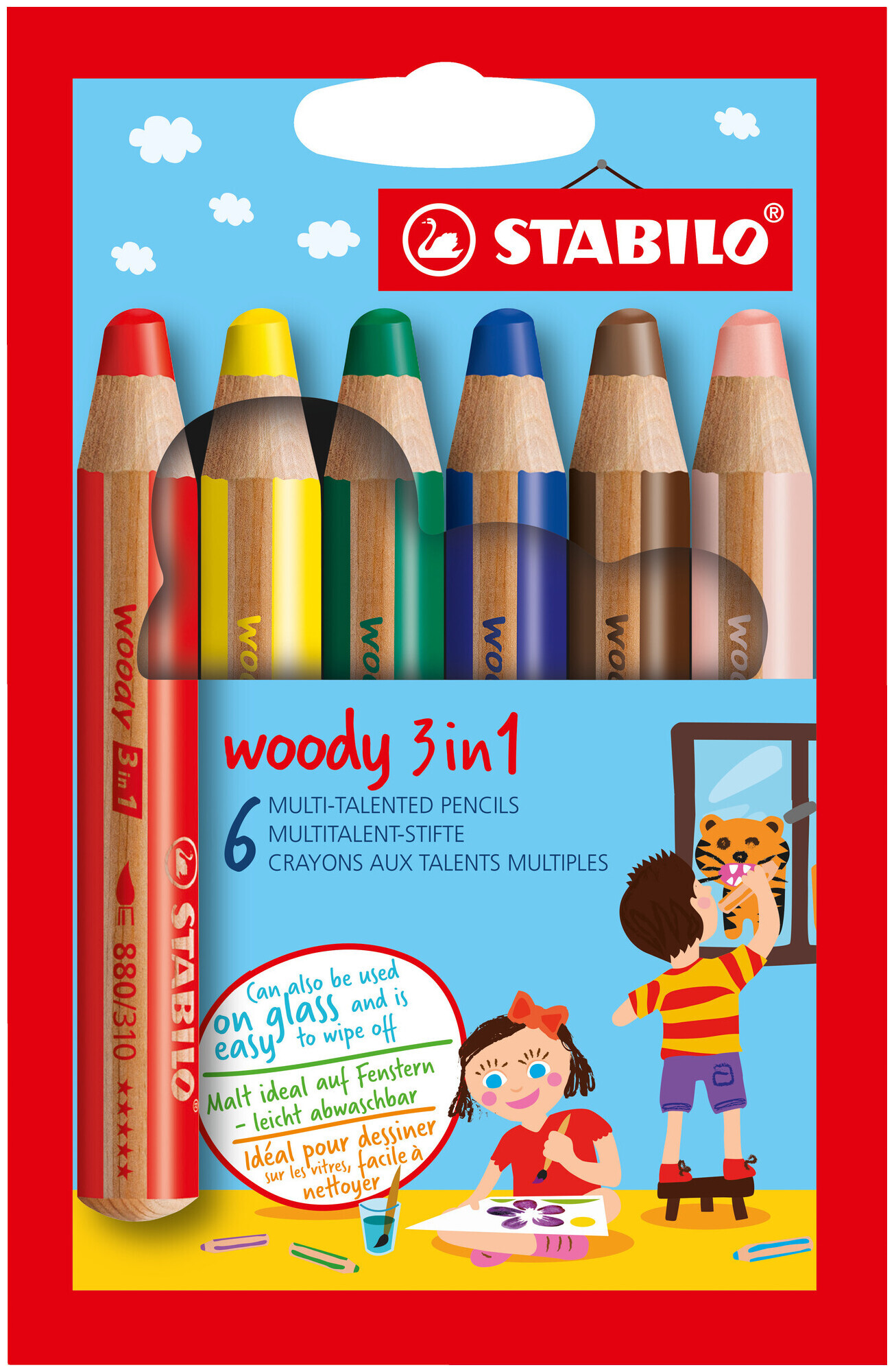 Image of Stabilo Buntstift woody 3 in 1 6er Etui