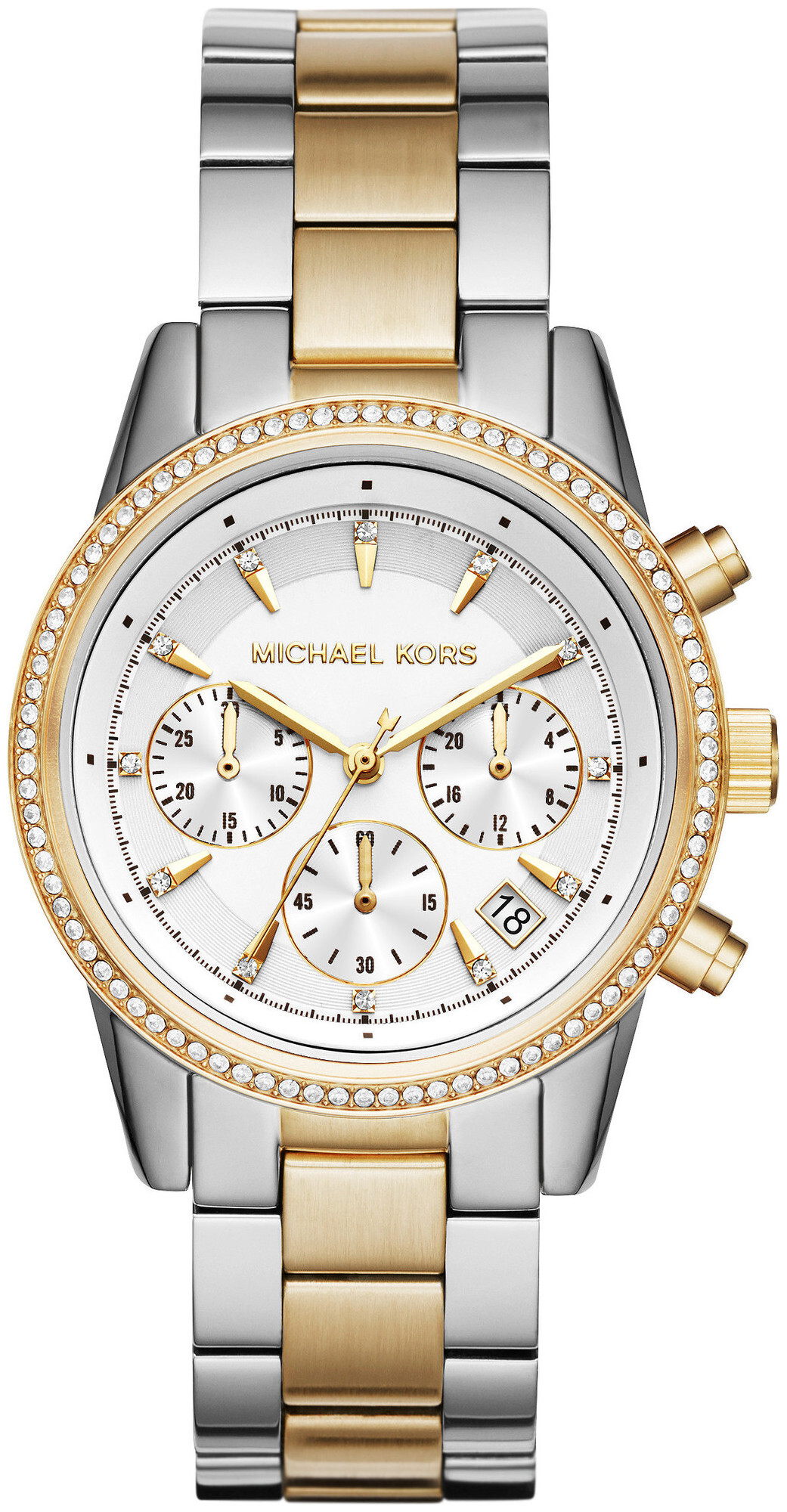 Image of Michael Kors Uhr Chronograph Ritz Edelstahl Bicolor