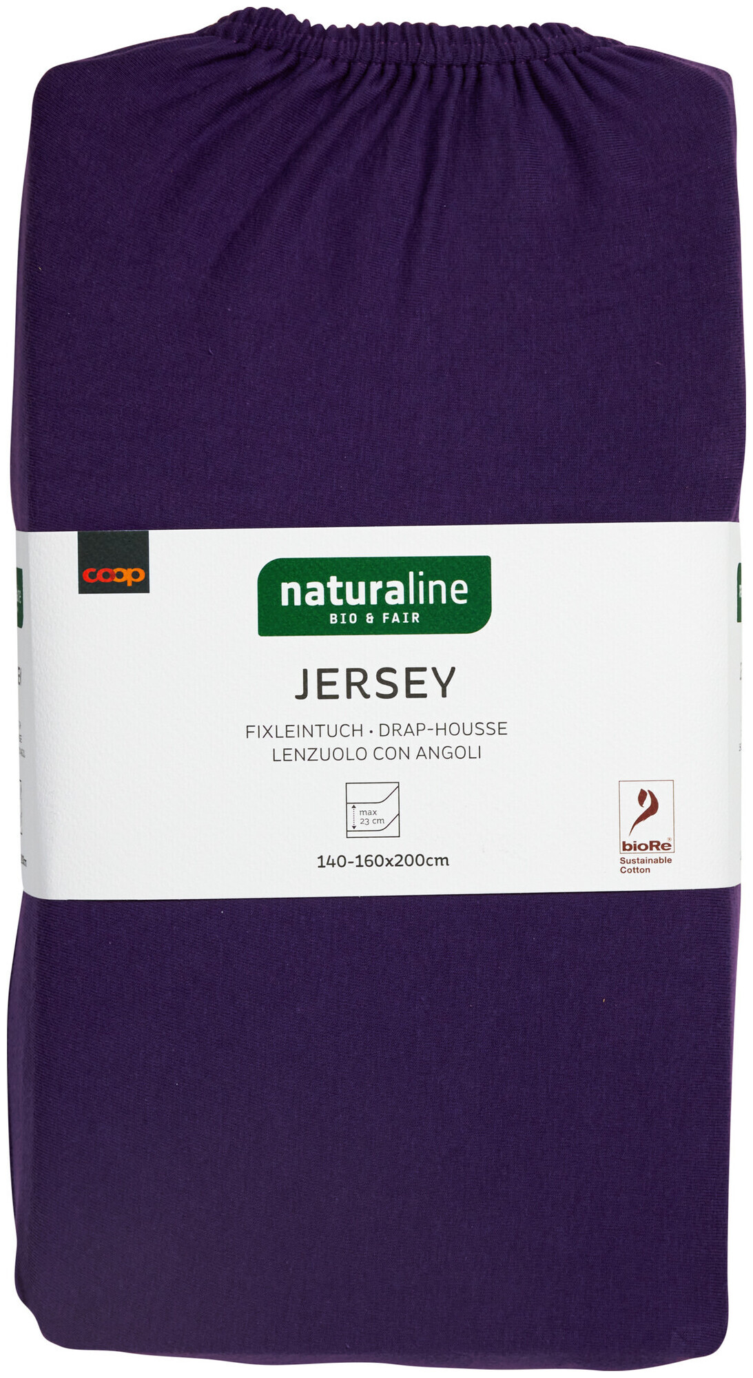 Image of Naturaline Textil Bio Fixl. Jersey 160x200 violet