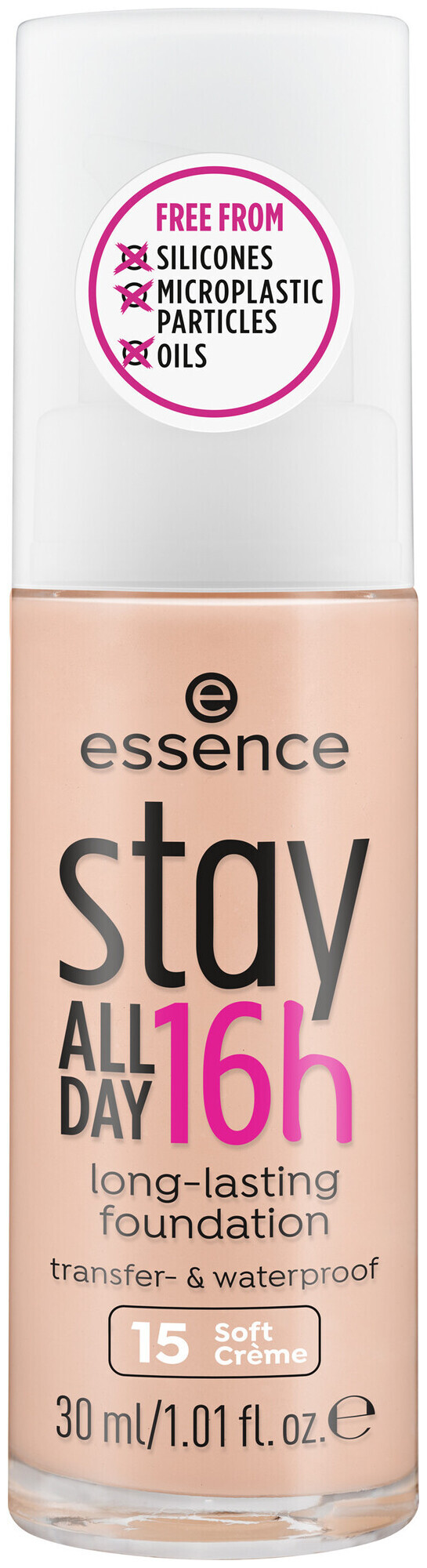 Image of essence stay ALL DAY 16h long-lasting Foundation 15 Soft Creme 30 ml