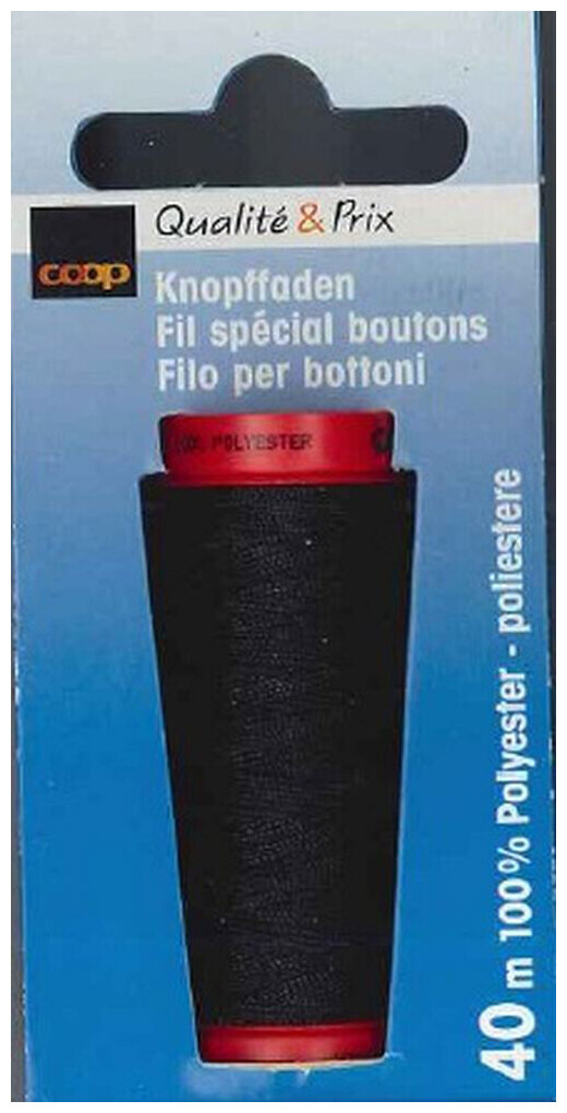 Image of Coop Knopffaden 1008 schwarz Spule 40 m 1 Stk.