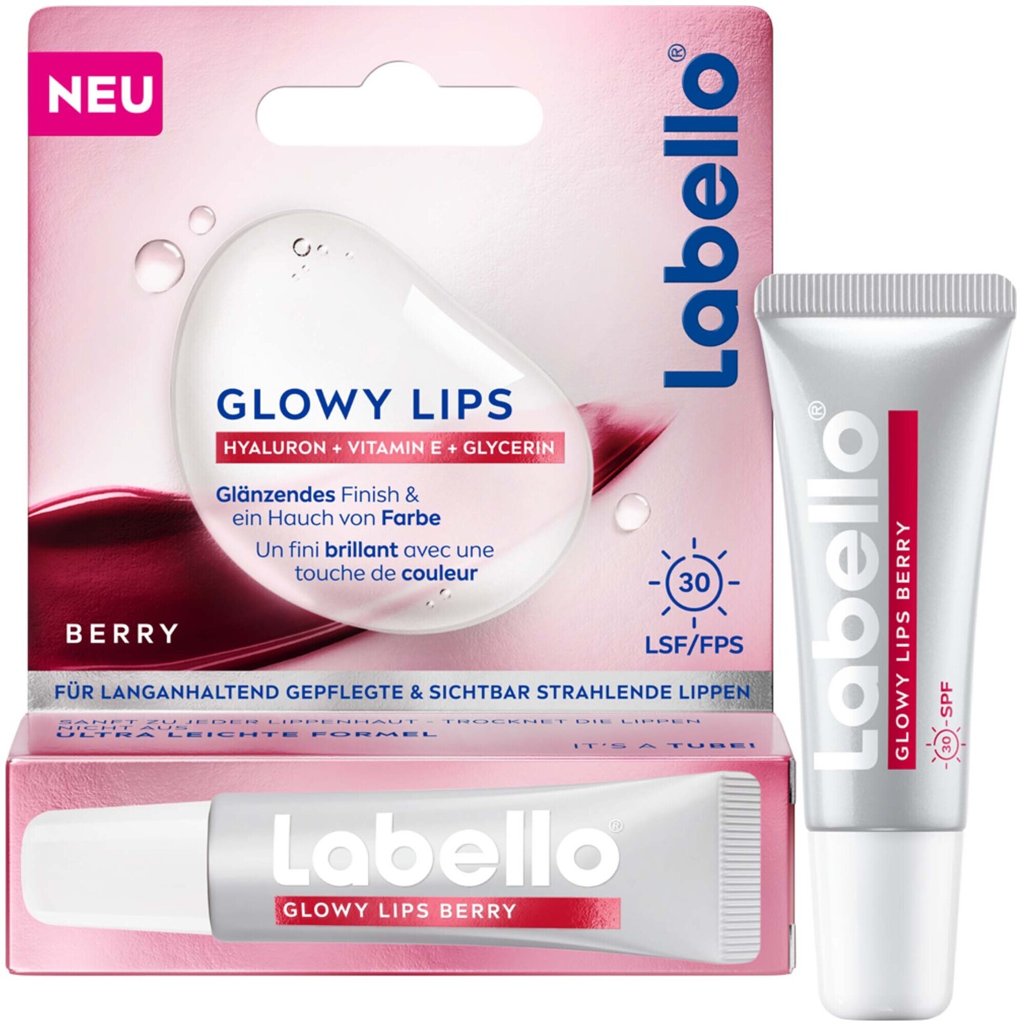 Image of Labello Glowy Lips Berry Tinted LSF 30 (1 st)