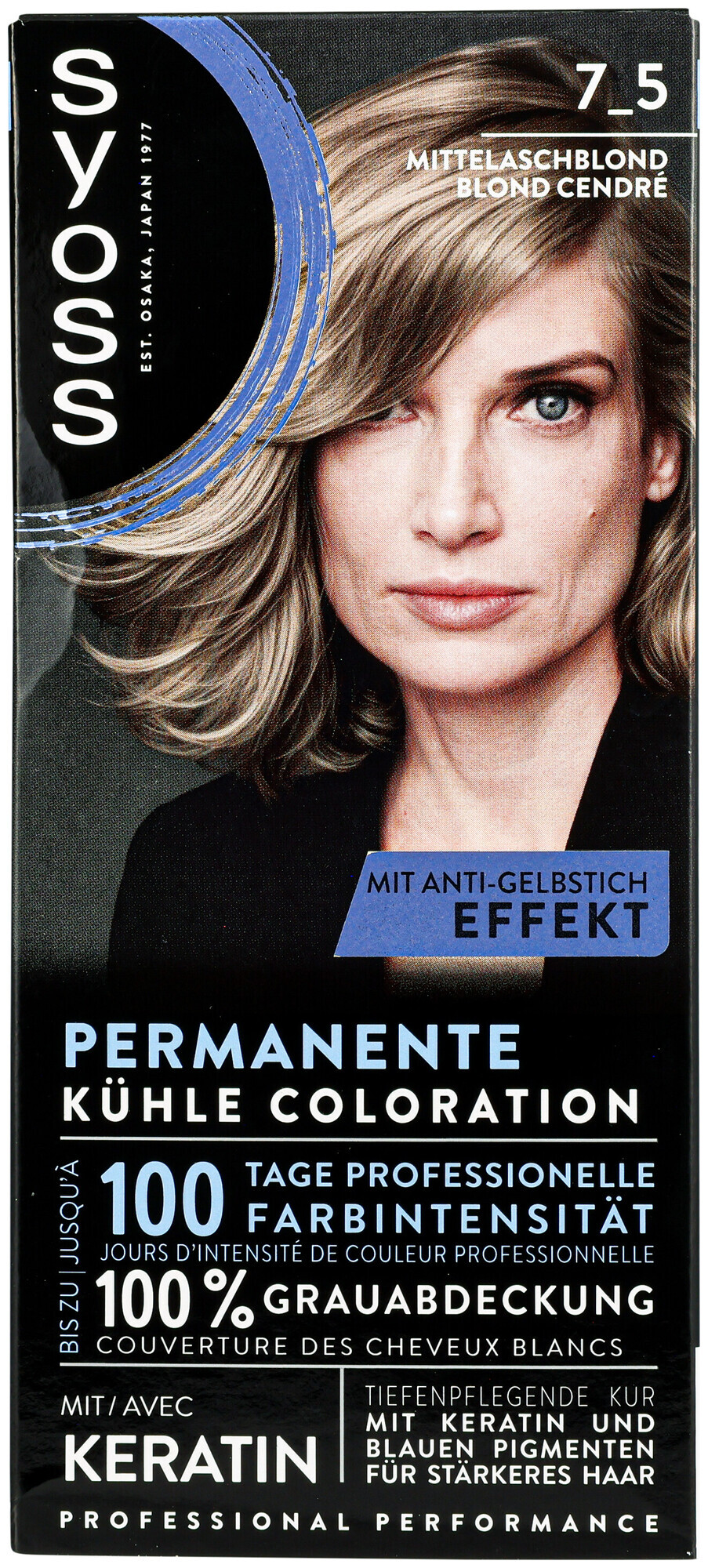 Syoss Permanente Coloration 7_5 Mittelaschblond 115ml