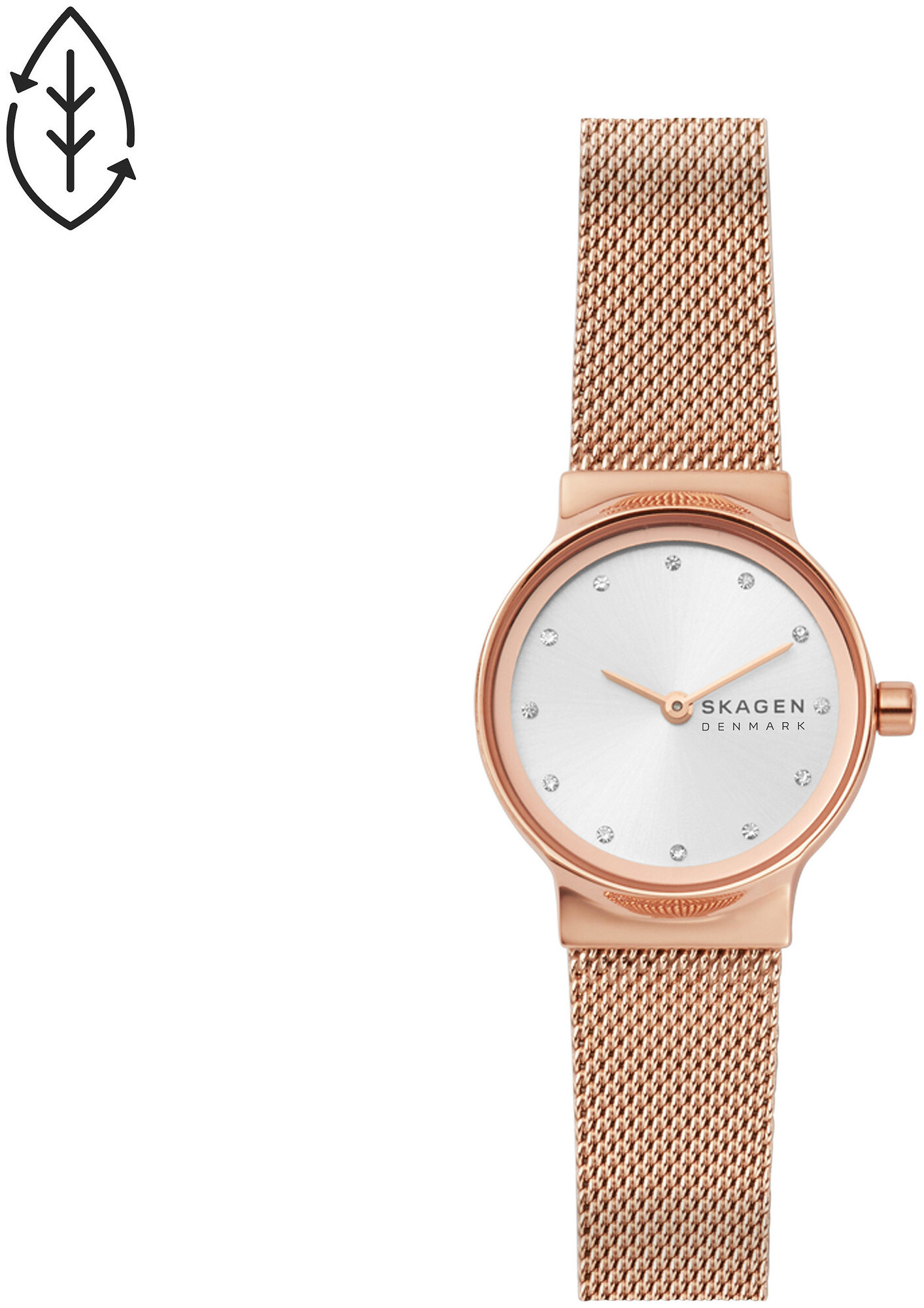 Skagen Uhr Freja Milanaise Edelstahl roségoldfarben