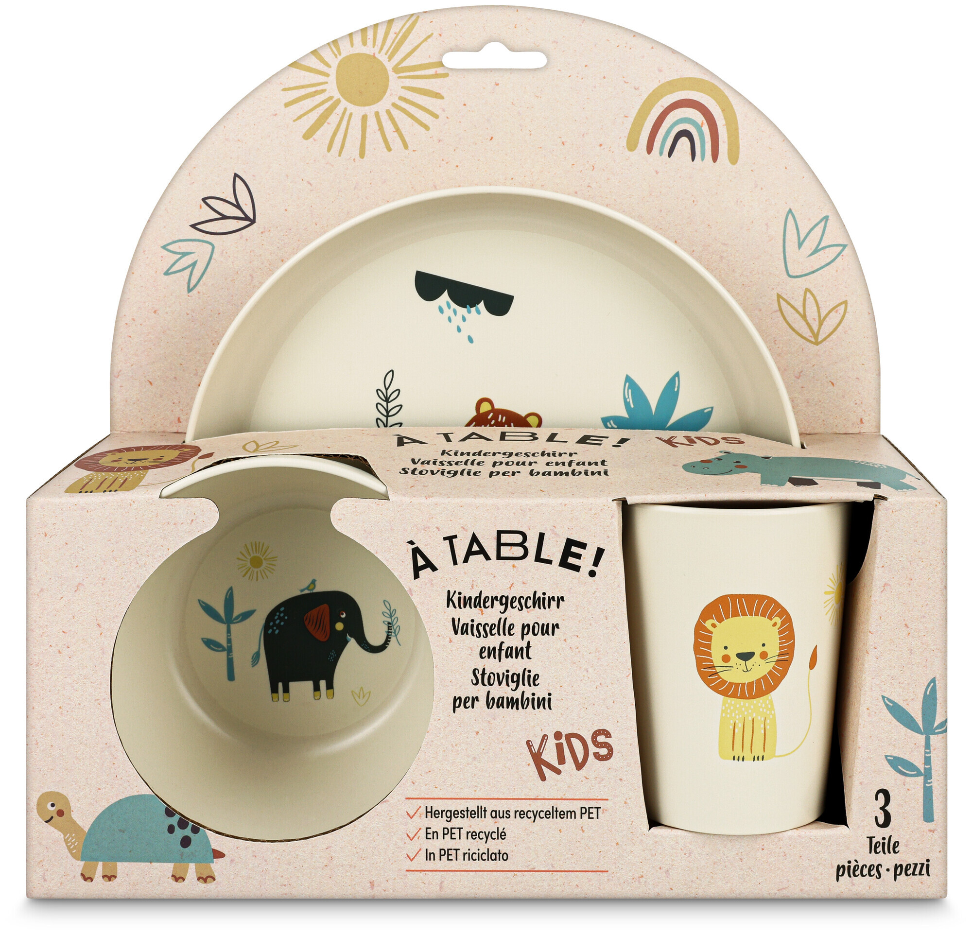 À Table! Set petit déjeuner Zoo 3 pièces