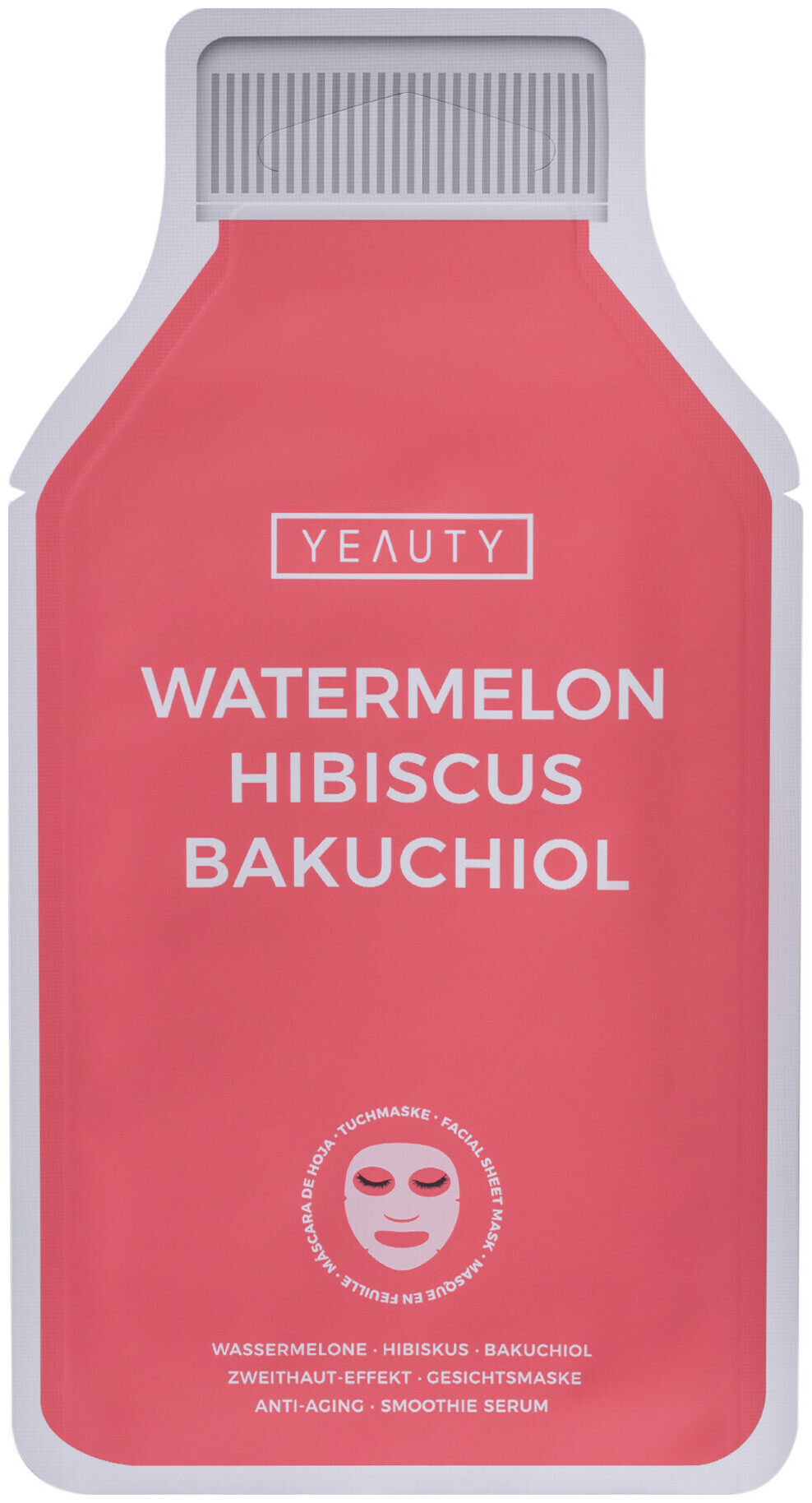 Yeauty Gesichtsmaske Wassermelonen-, Hibiskus- & Bakuchiol