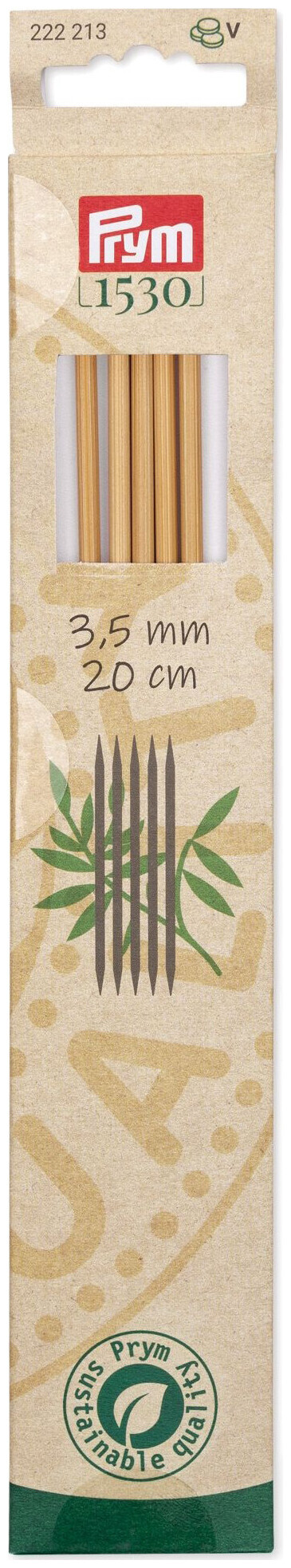 Image of Prym 1530 Strumpfstricknadeln 3.50 mm, 20 cm, Bambus
