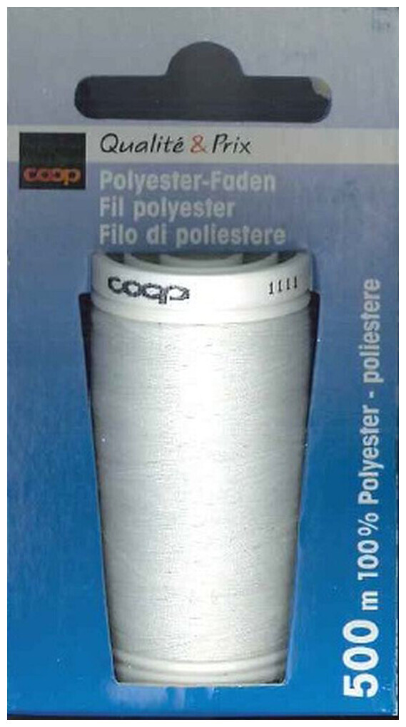 Image of Coop Polyester Faden 500m weiss 1000