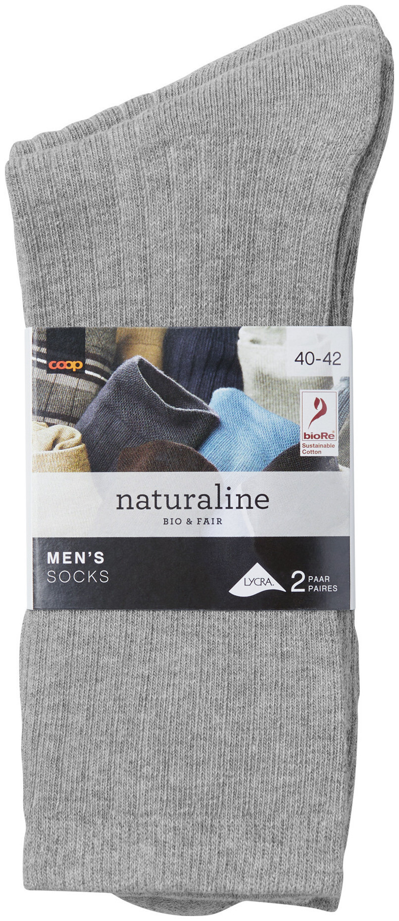 Image of Naturaline Textil Naturaline Herren Sportsocken Duo Grau 40 - 42