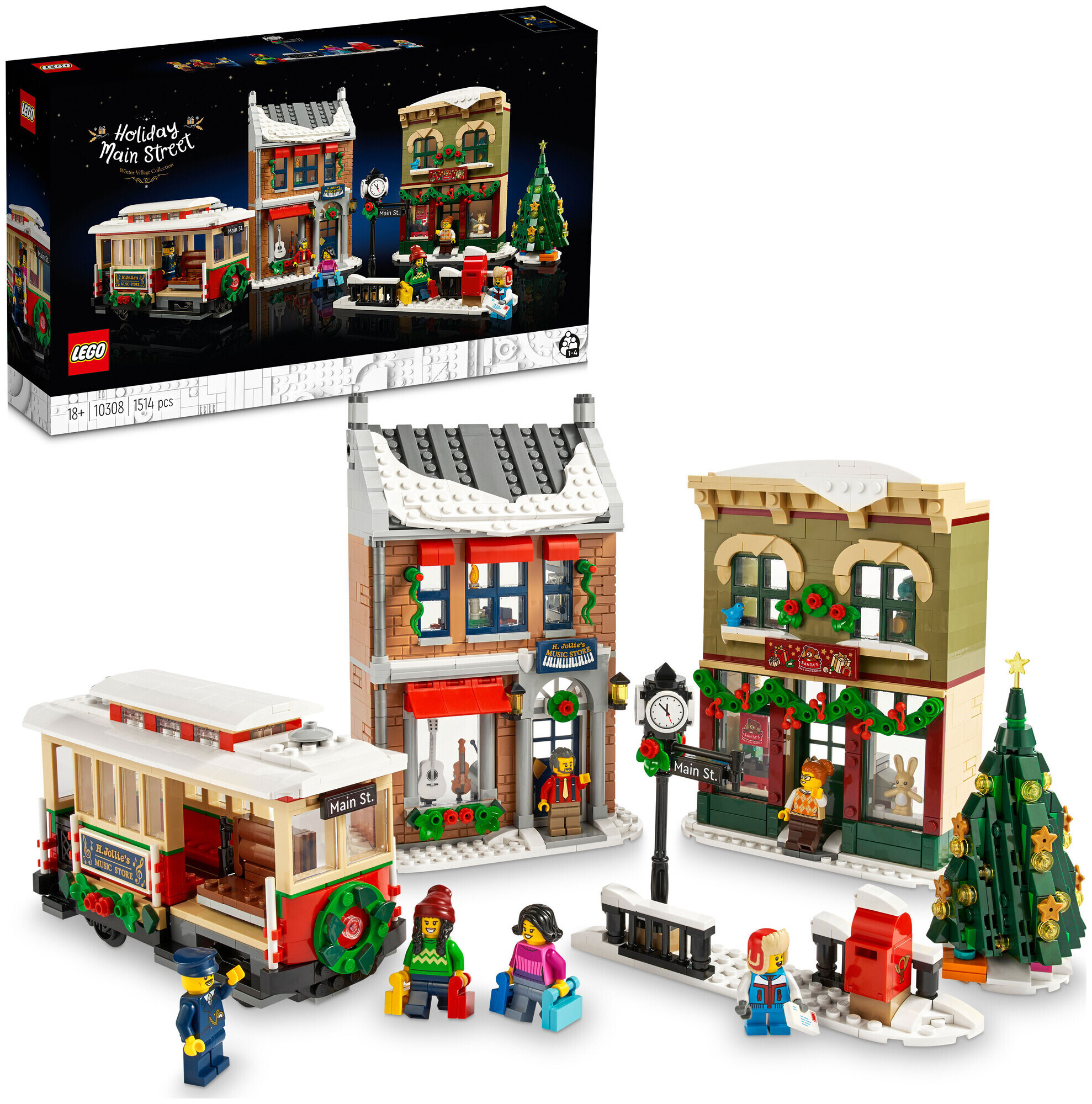 Image of Lego® Icons 10308 Weihnachtlich geschmückte Hauptstrasse (Lego® Rare Set)