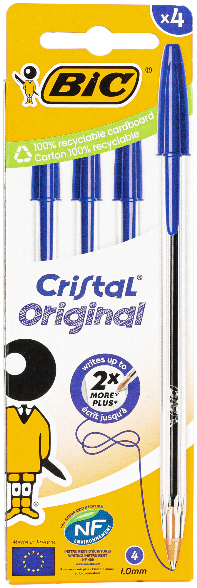 Image of Bic Cristal Kugelschreiber blau 4 Stück