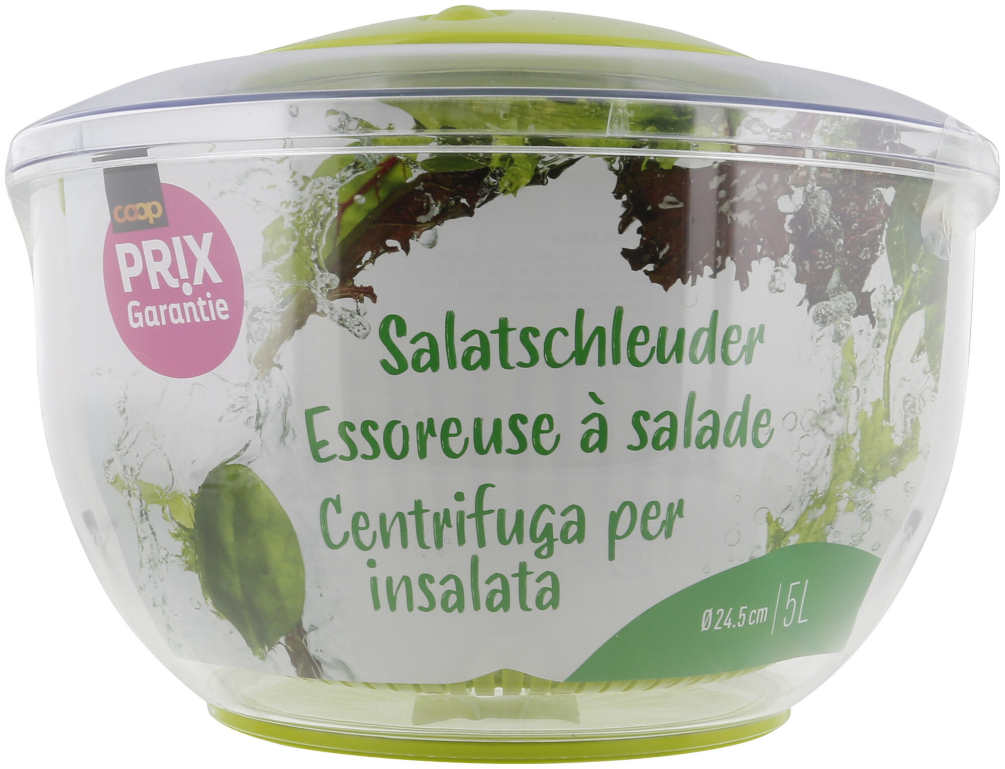 Image of Prix Garantie Salatschleuder, 24.5cm. Fassungsvermögen 5L