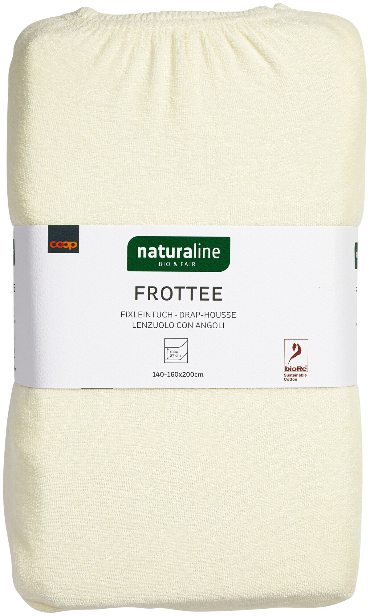 Image of Naturaline Textil Bio Fixl. Frotte 160x200 offwhite
