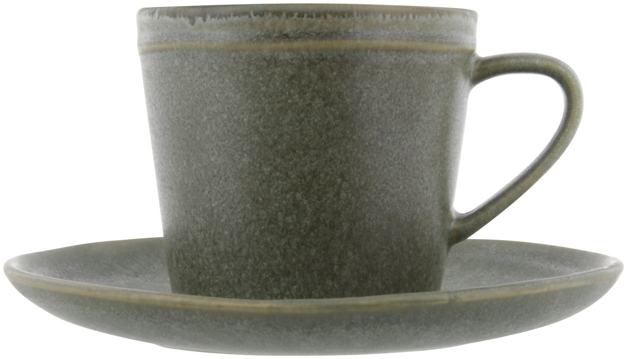 Image of Kaffeetasse mit Untertasse grün 225ml