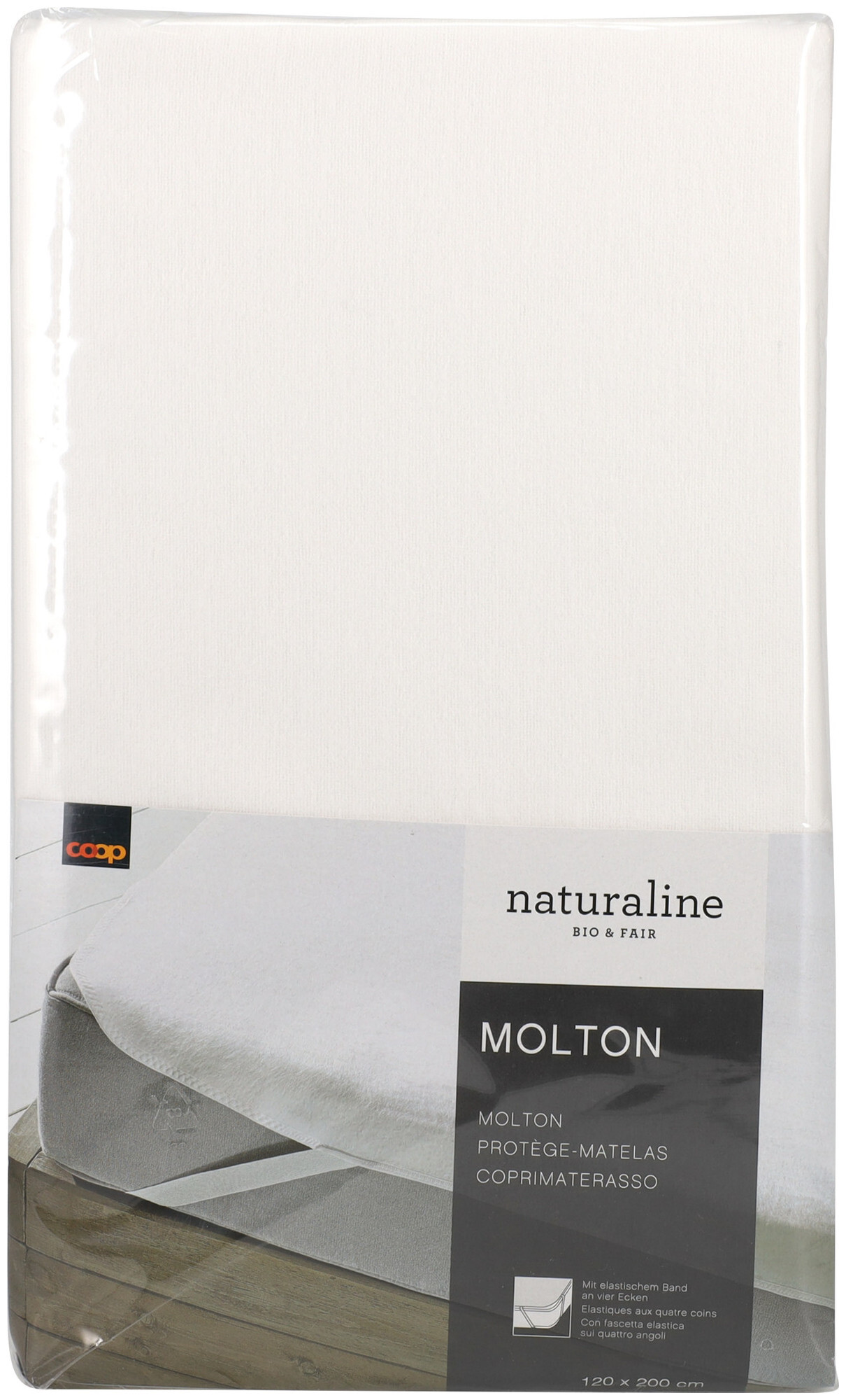 Image of Naturaline Textil Naturaline Molton 120x200cm Weiss