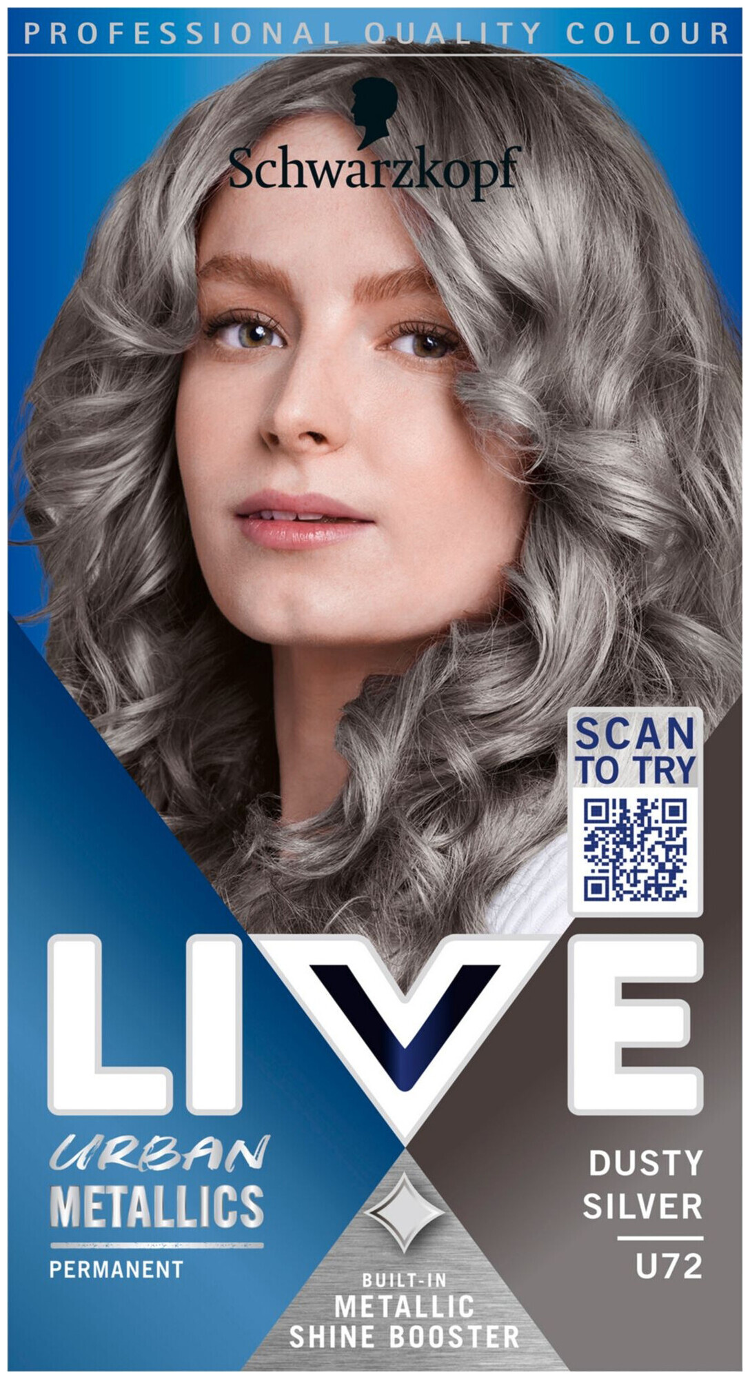 Image of Schwarzkopf Live Urban Metallics Intense Colour U72 Dusty Silver 143 ml