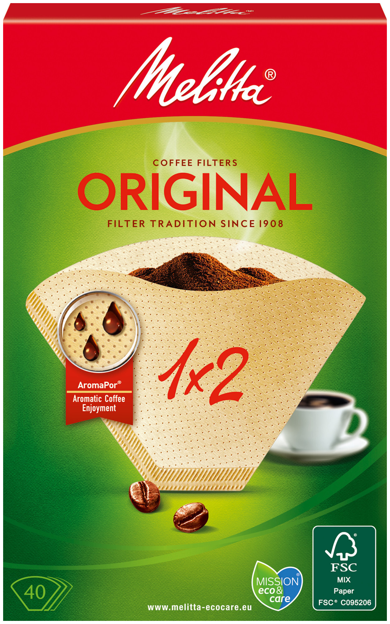 Image of Melitta Filtertüten Original 1x2