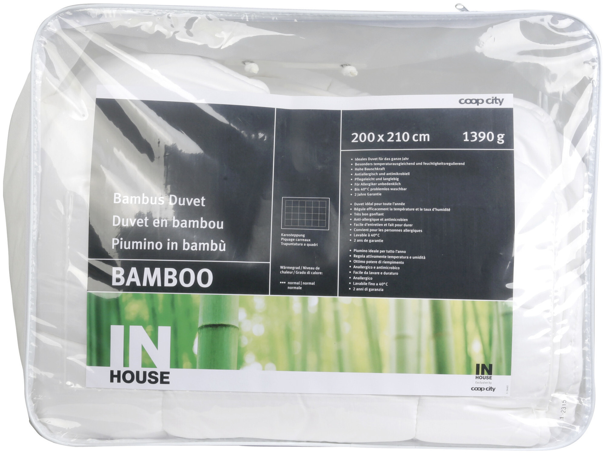 Image of Inhouse Duvet Bamboo 200x210cm