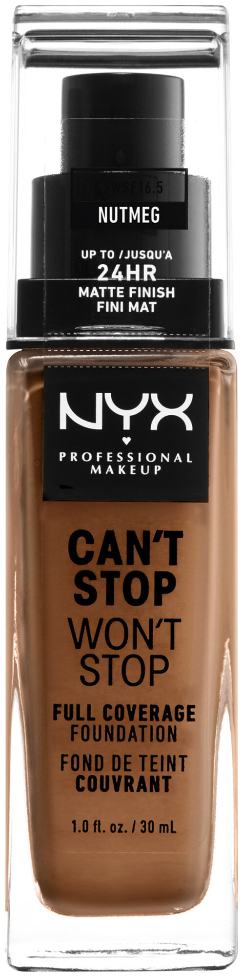 Image of NYX Professional Makeup Can't Stop Won't Stop Foundation, Nutmeg