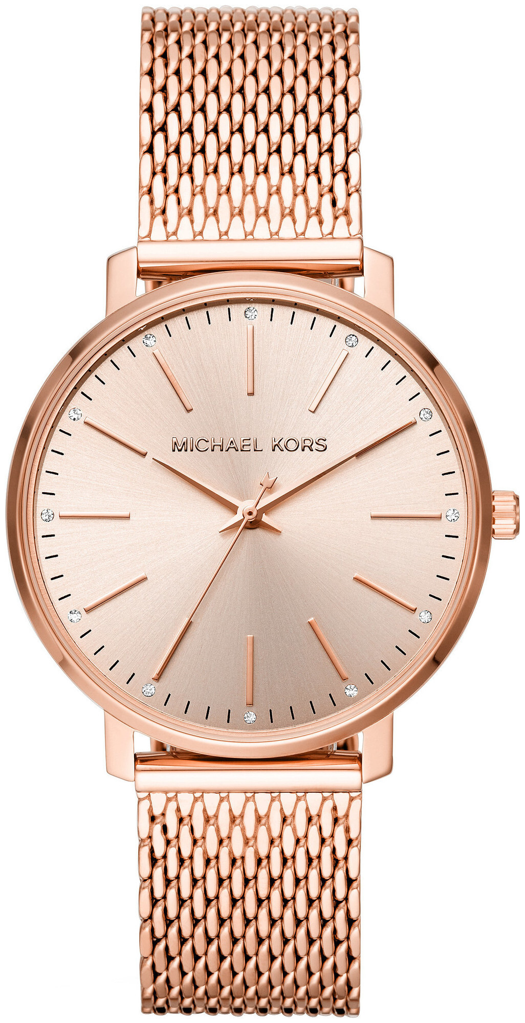 Image of Michael Kors Damen Uhr Pyper 3-Zeiger-Werk Edelstahl roségoldfarben