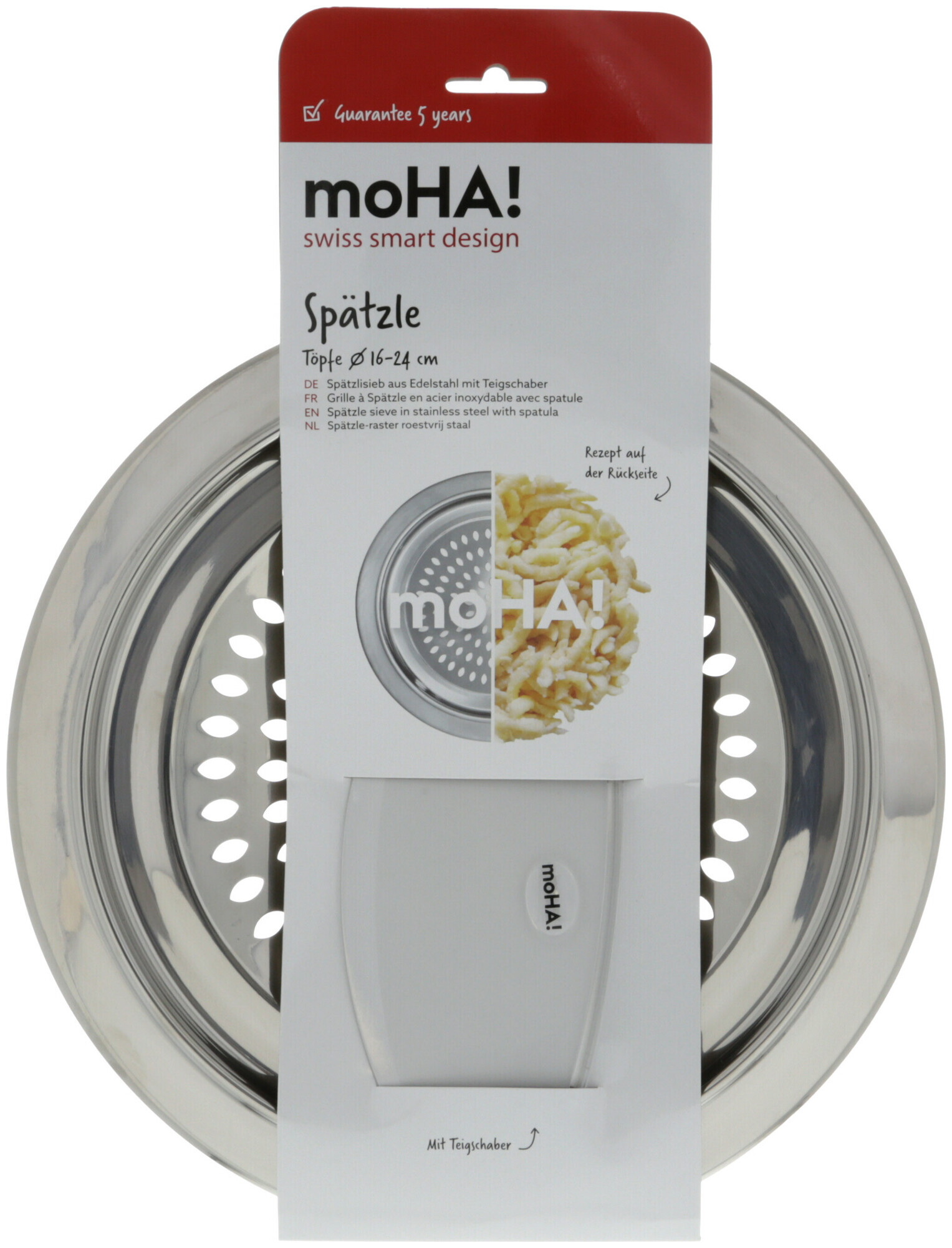 Image of Moha Spätzle Spätzlisieb + Schaber