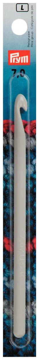Image of Prym Häkelnadel ohne Griff, grau 7.00 mm, 14 cm, Karte, Kunststoff