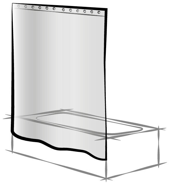 Image of my bath Duschvorhang Planta ca. 180x180 cm