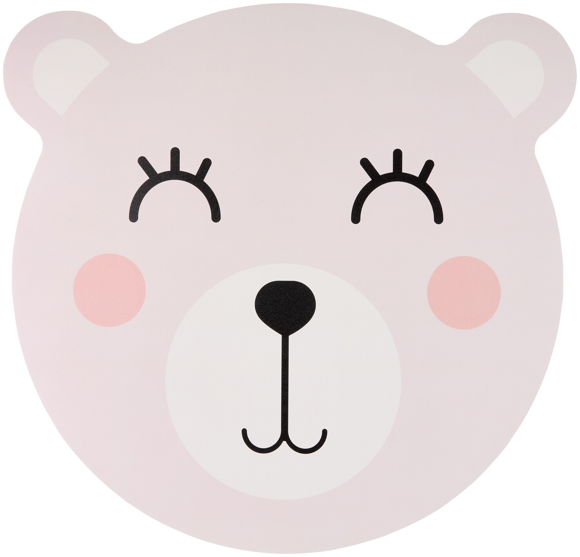 Set de table ourson plastique rose