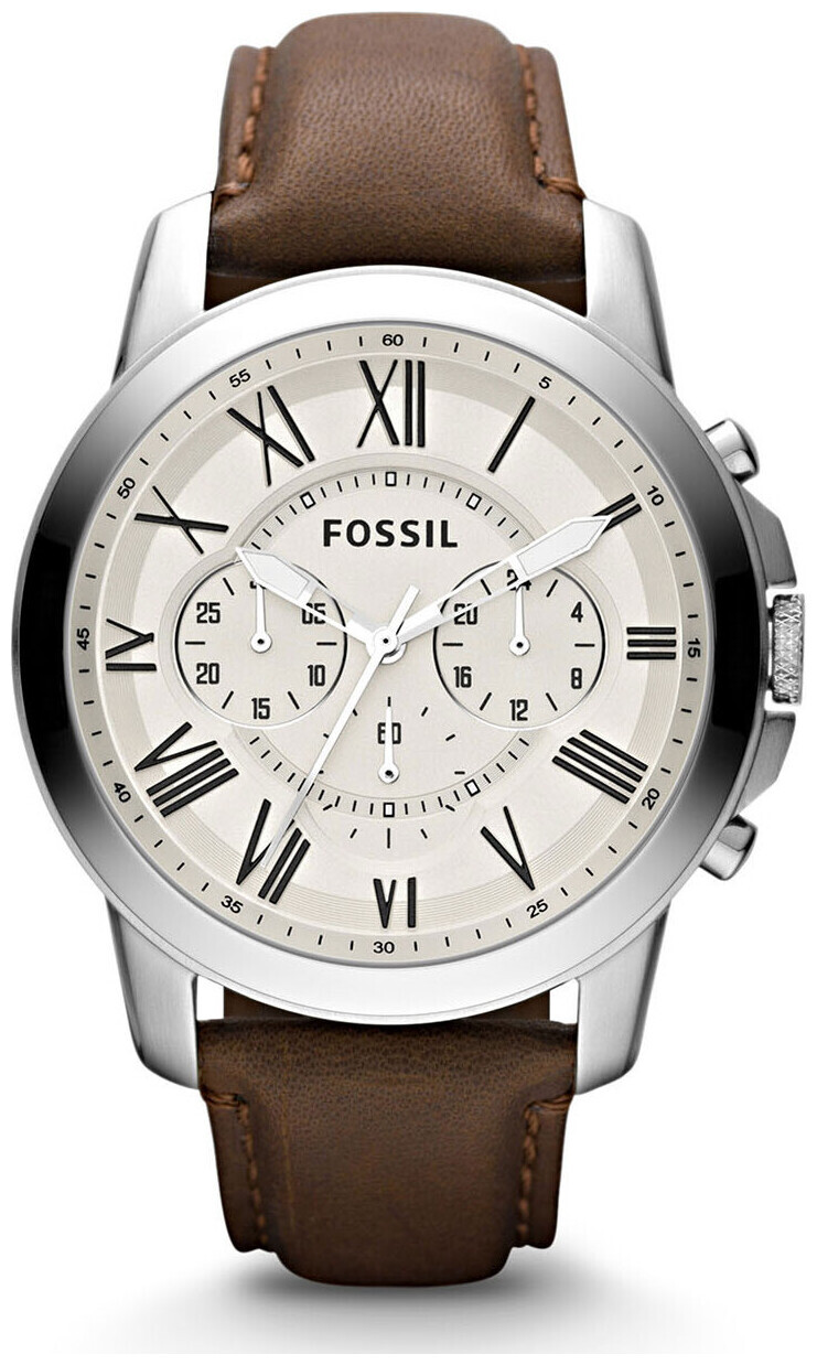 Fossil Herrenuhr Grant Leder Braun