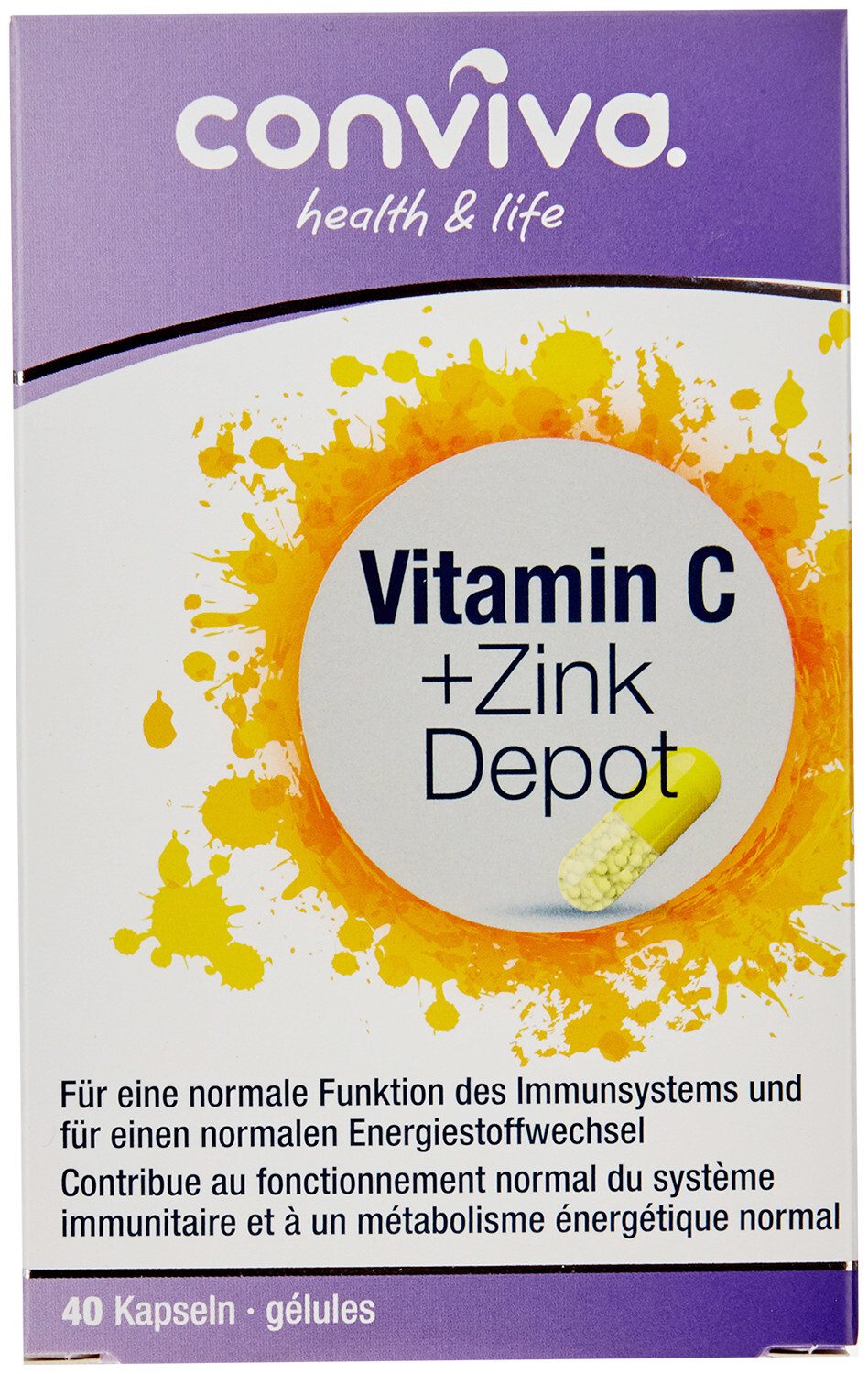 Image of conviva VitaminC + Zink Depot 40 Stück