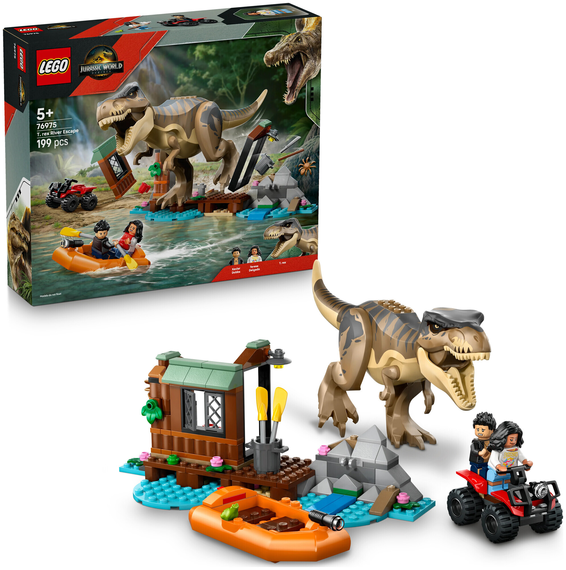 Lego Jurassic World Lego Jurassic World 76975 Le T. rex et l’évasion sur la rivière 5+ ans