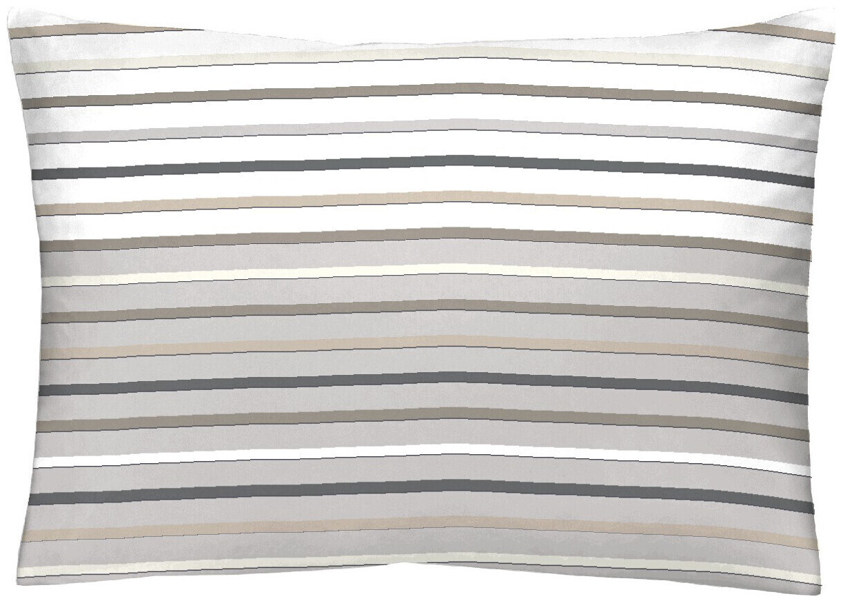 Image of Inhouse Kissen Gots Satin 50x70 Strips grau