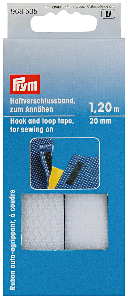 Image of Prym Klettband / Haftverschlussband weiss 20 mm 1.2 m zum Annähen