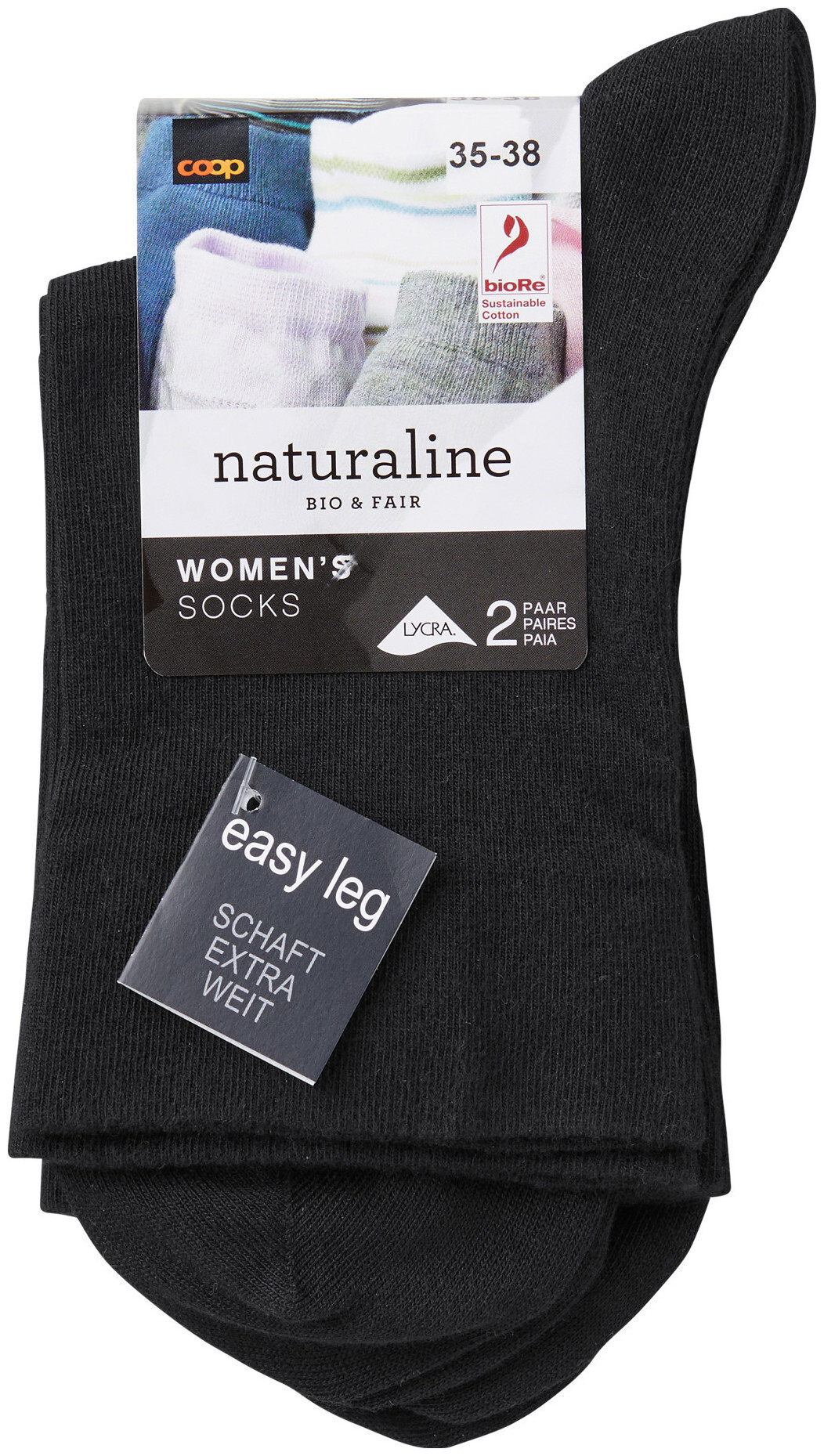 Image of Naturaline Textil Naturaline Damen Socken Relax Duo Schwarz 35 - 38