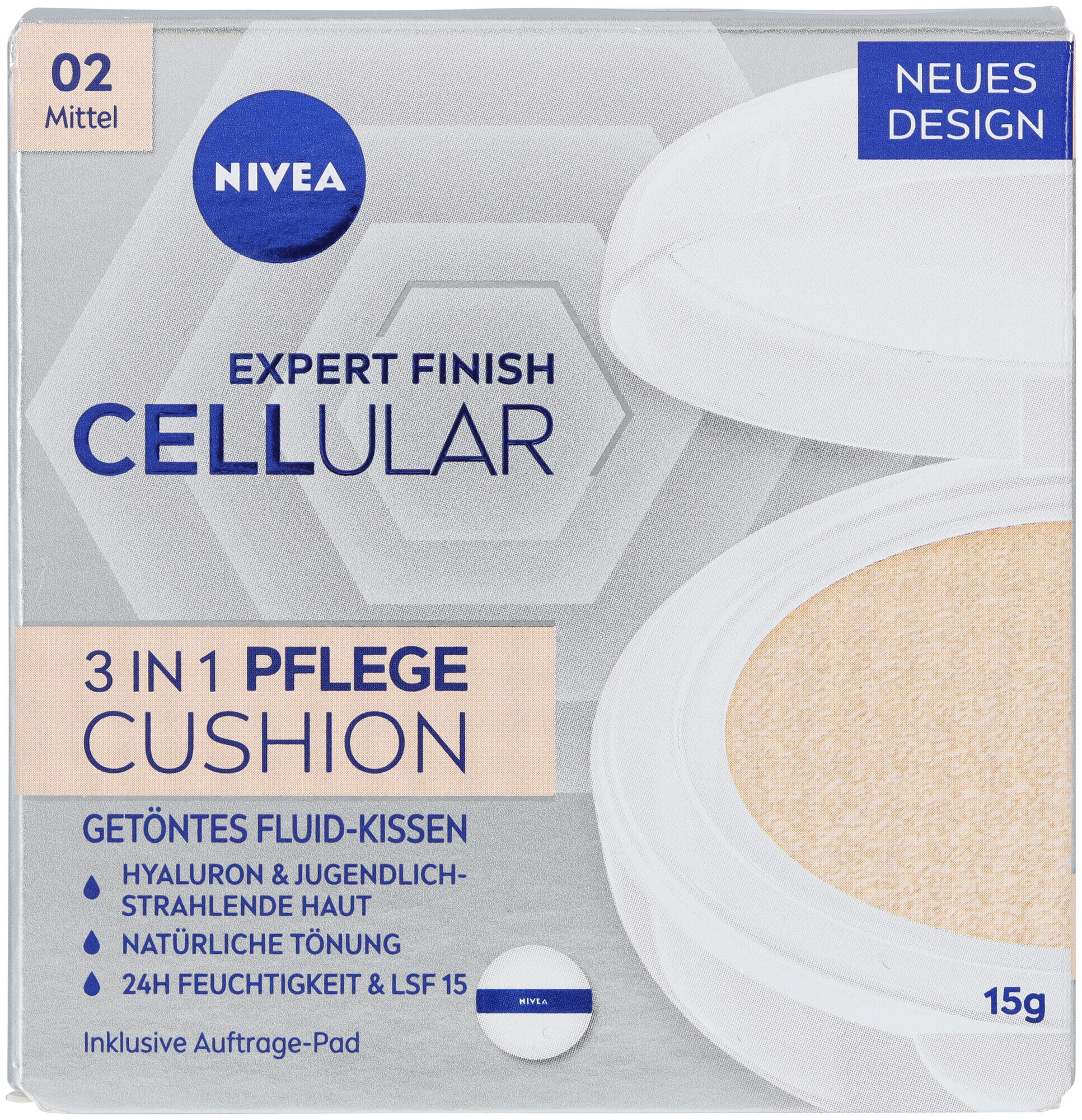 Image of Nivea Cellular Expert Finish 3in1 Pflege Cushion Mittel (15 ml)