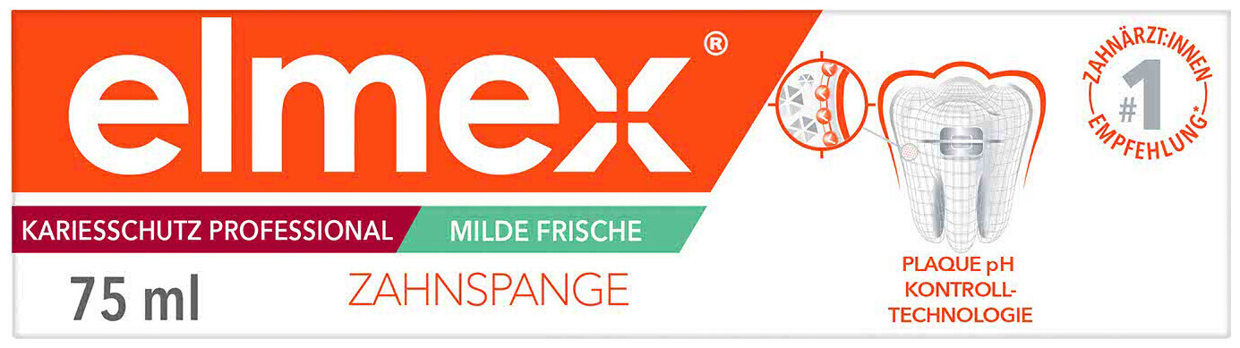 Image of Elmex Kariesschutz Professional +Zahnspange Expert 8-18 Jahre Zahnpasta 75ml