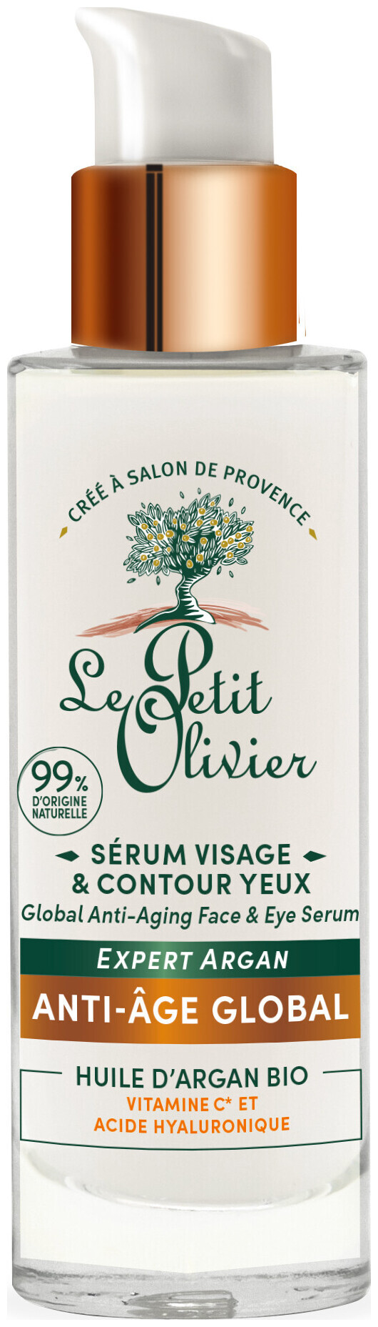 Image of Le Petit Olivier Serum Gesicht & Augenkontur -Expert Argan Globale Anti-Aging-Pflege 30 ml