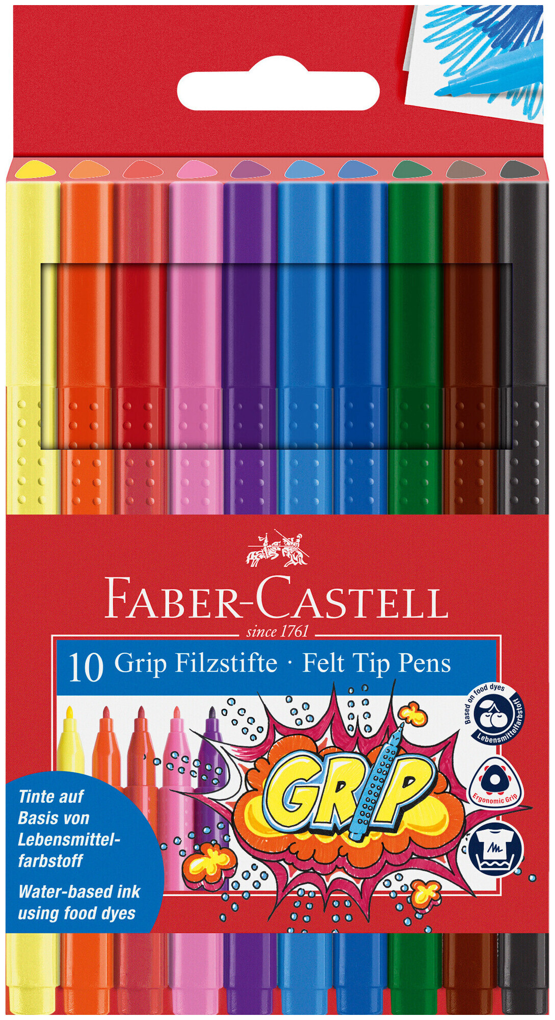 Image of Faber Castell Faber-Castell Filzstift (Mehrfarbig, 10 Stück)