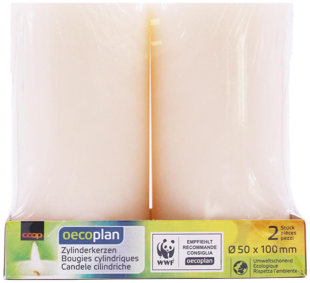 Image of Oecoplan Zylinderkerzen creme 50x100mm 2 Stück