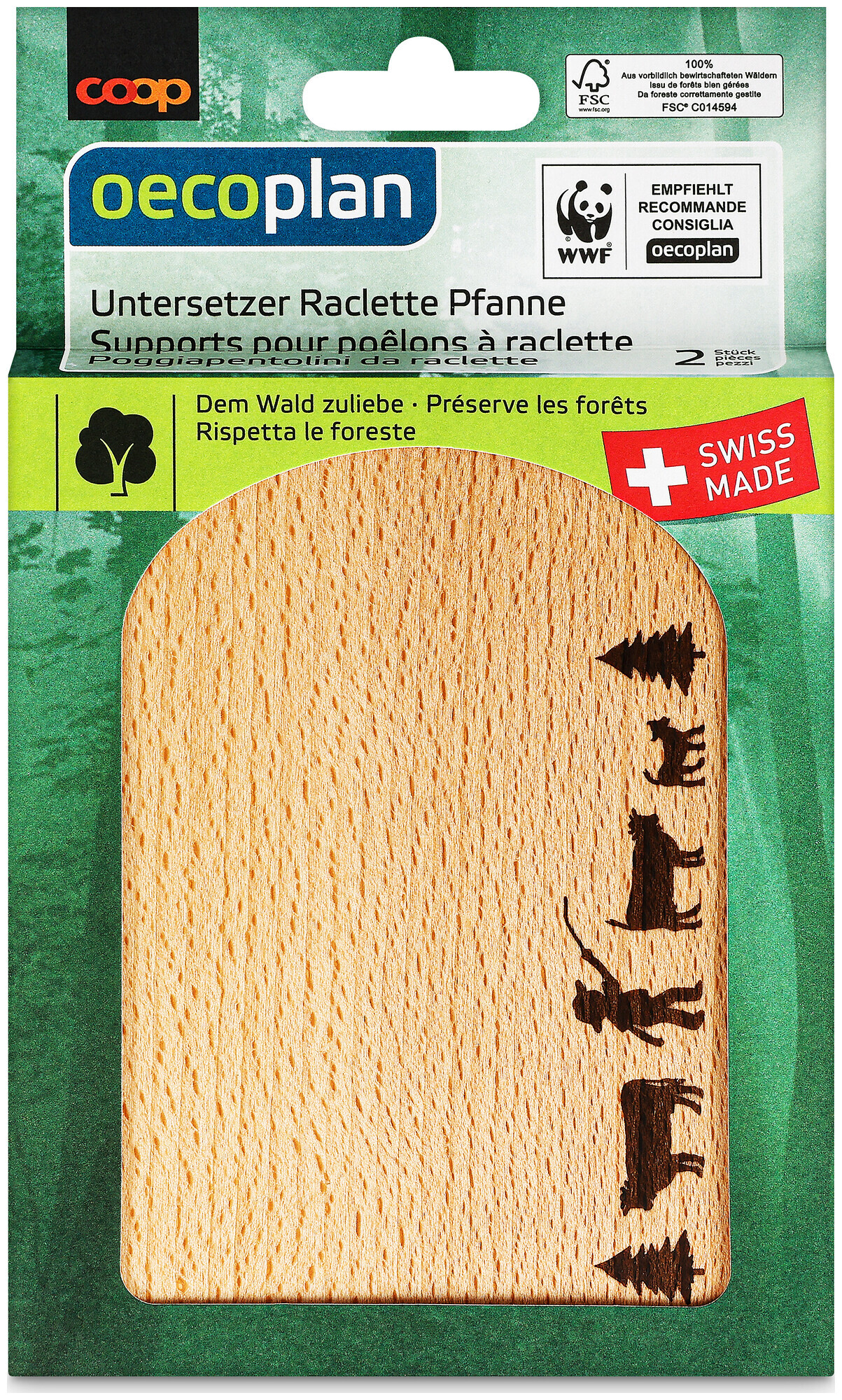 Oecoplan Support pour poêle à raclette 2 pièces