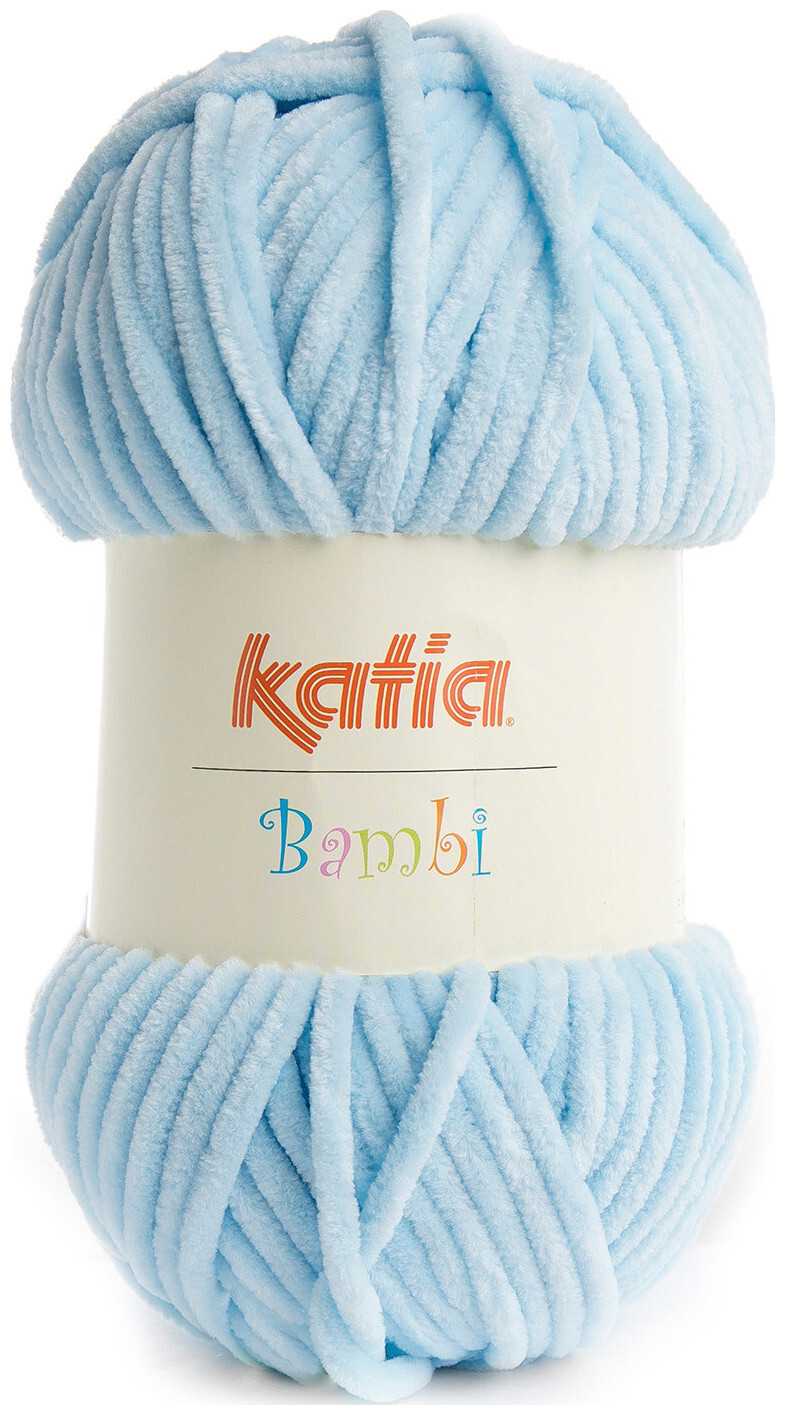 Image of Katia Bambi 303 Chenillegarn hellblau 100g