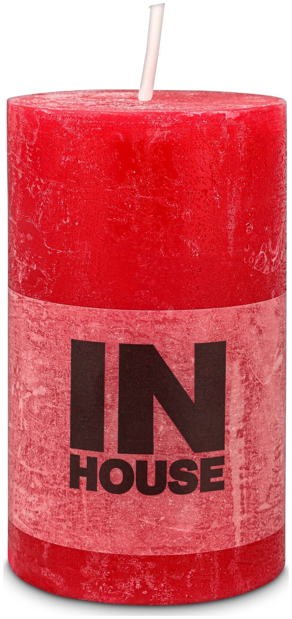 Image of Inhouse Zylinderkerze Rustic 60x100 Rot