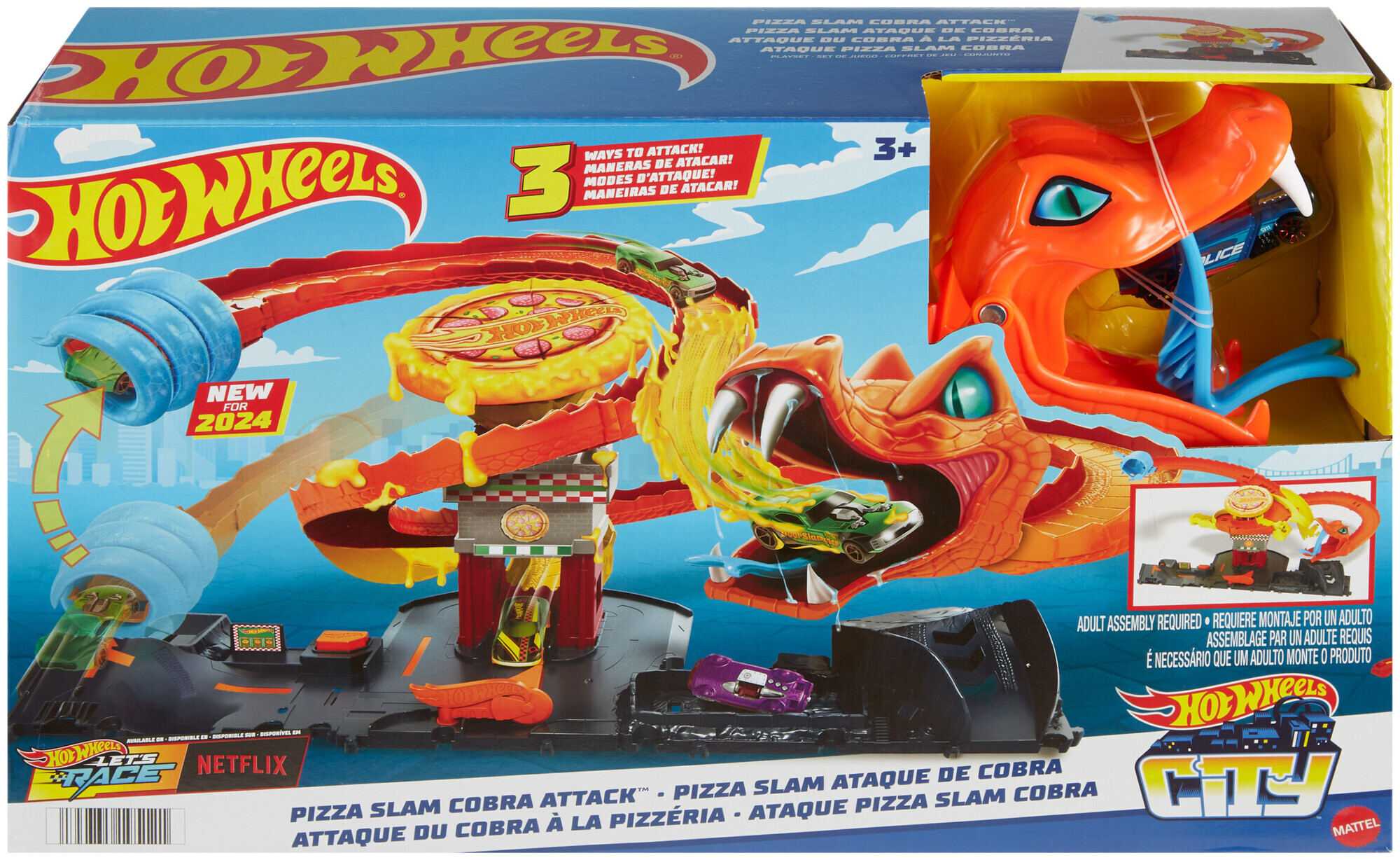 Image of Hot Wheels City Cob. Slam Pizza Attack