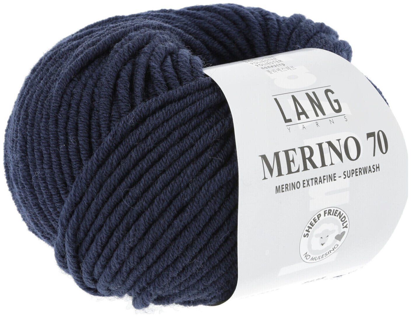 Image of Lang Strickg. Merino 70 25 navy 50g