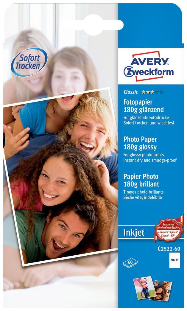 Image of Avery Zweckform C2522-60 Fotopapier (60 Blatt, 150 x 110, 180 g/m2)