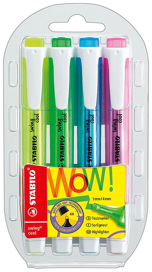 Image of Stabilo Leuchtstift swing cool 4er Etui