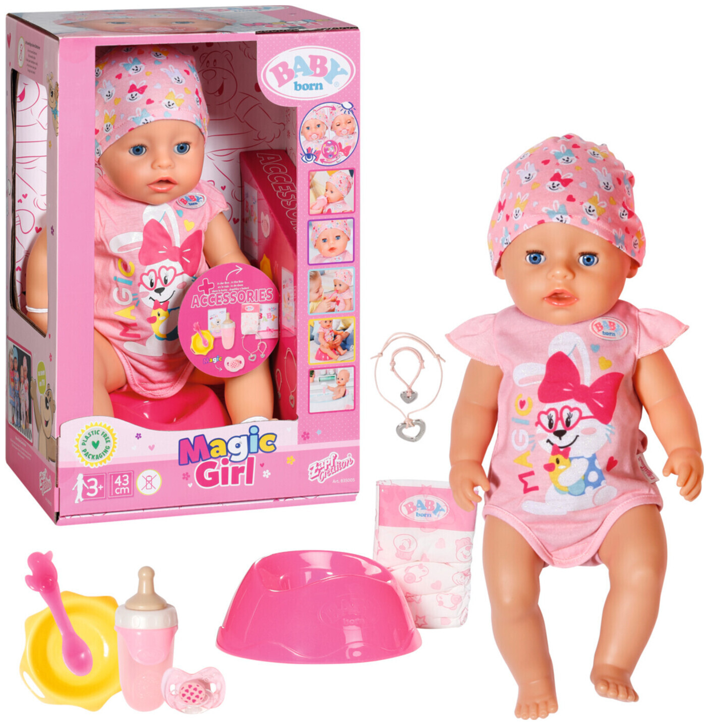 Poupée Baby born Magic girl 43 cm