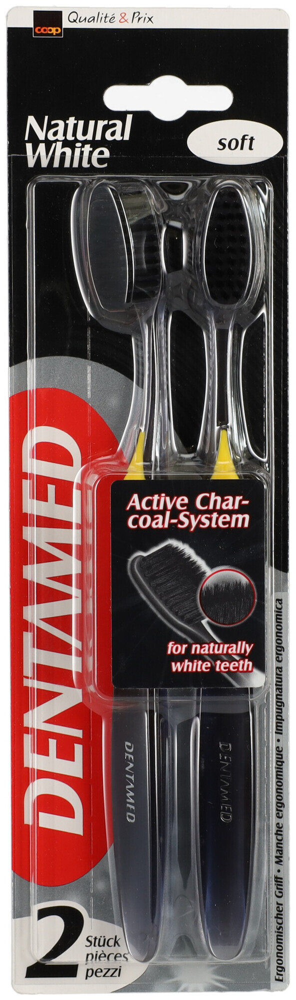 Image of Dentamed Zahnbürste Charcoal soft 2 Stück