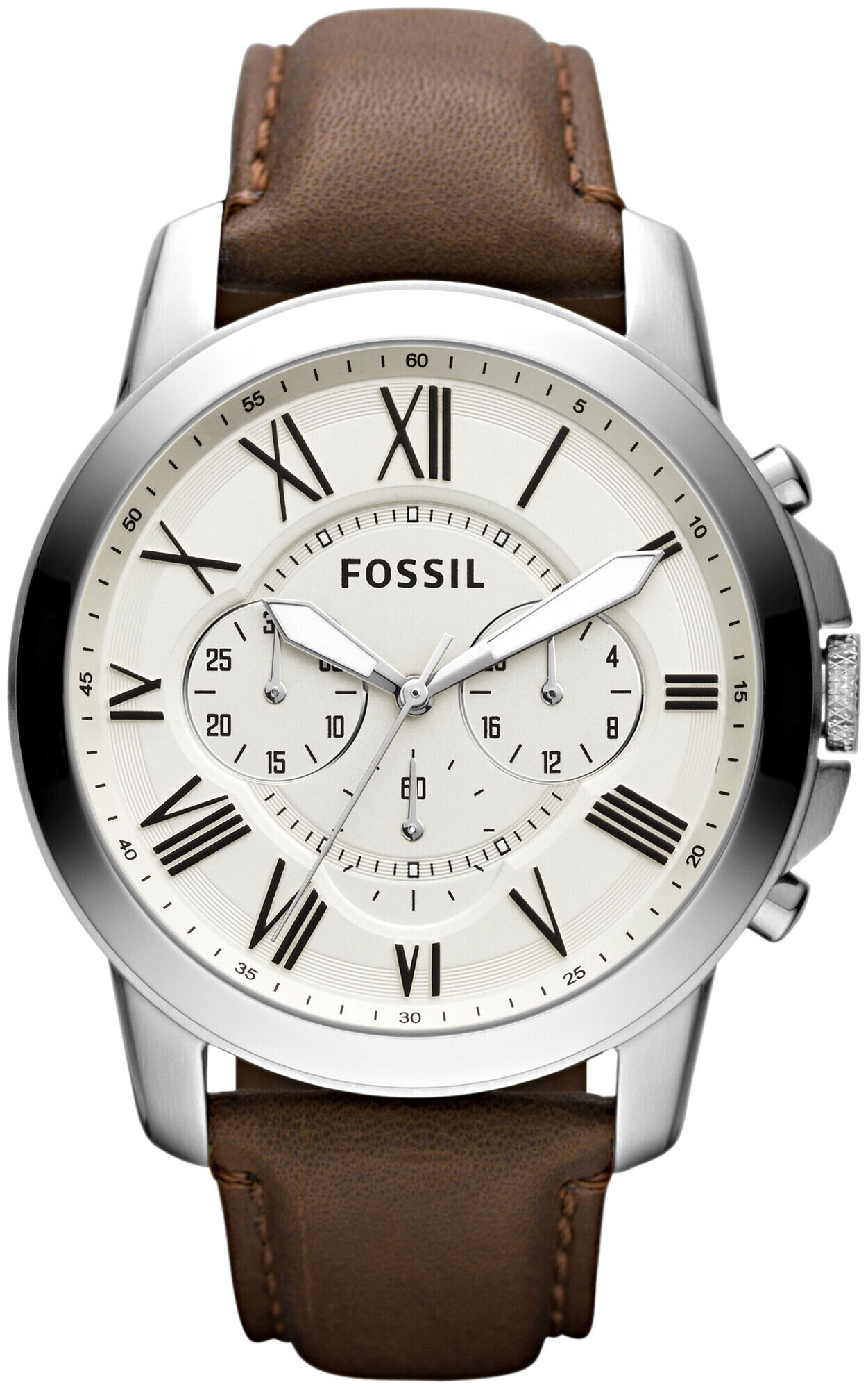 Fossil Herrenuhr Grant Leder Braun