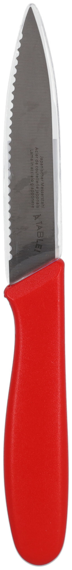Image of À Table! Rüstmesser mit Wellenschliff rot